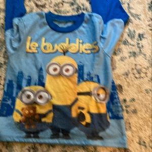 Minion childrens pajama top, long sleeved.